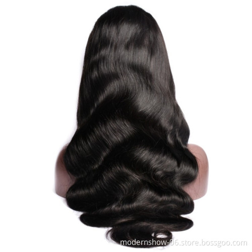 Lace Frontal Human Hair Wigs Vendors Pre Plucked Virgin Wig Body Wave 360 Transparent HD Full Lace Human Hair Wig